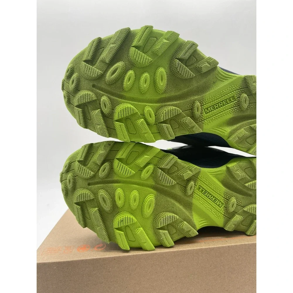 Merrell Kids Moab Speed Mid Navy/Grey/Lime Shoes MK265212 Size 1.5 W Box No Lid